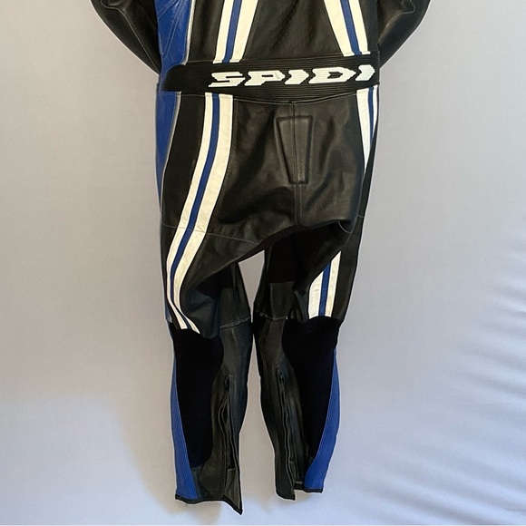 Spidi Men’s 54 Hydroback Black, White, Blue Fully Armored Ventilated Racing Suit - Picture 13 of 16